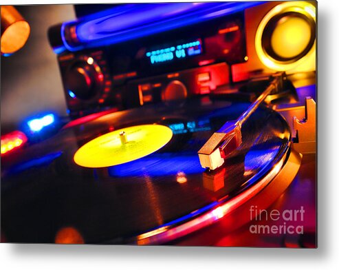 Dj Metal Print featuring the photograph DJ 's Delight by Olivier Le Queinec