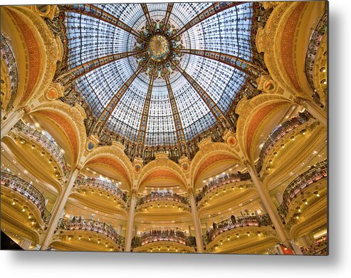 Arch Metal Print featuring the photograph Dome And Balconies Of Galeries by Izzet Keribar