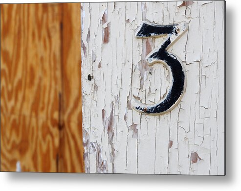 Wood Metal Print featuring the photograph Door Number 3 by Darin Volpe
