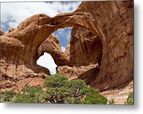 National Parks. Arches Metal Print featuring the photograph Double Arch - Arches NP by Kathy McClure