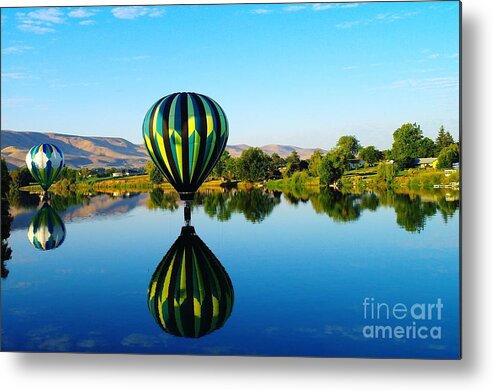 Reflections Metal Print featuring the photograph Double Touchdown by Jeff Swan