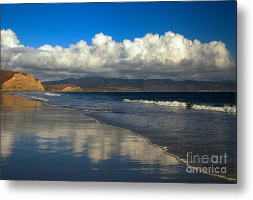 Drakes Beach Metal Print featuring the photograph Drakes Beach Reflections by Adam Jewell