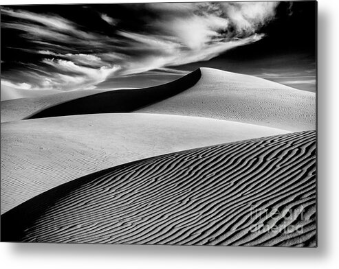 Landscape Metal Print featuring the photograph Dramatic Dunes In Black And White by Mimi Ditchie