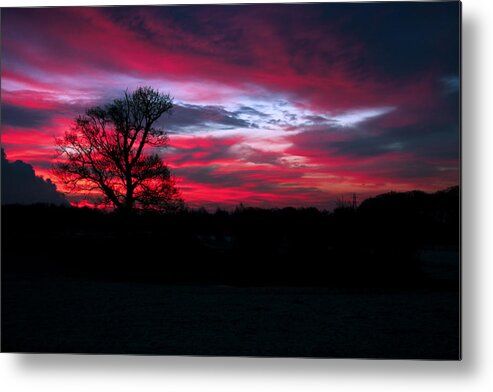 Cloud Metal Print featuring the photograph Dramatic sky at daybreak. by Paul Scoullar