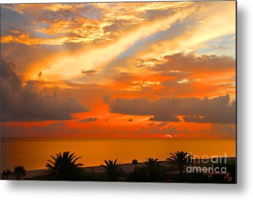 Sunset Metal Print featuring the photograph Dramatic Sunset by Mariarosa Rockefeller