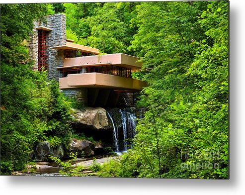 Dreaming Of Fallingwater Metal Print featuring the photograph Dreaming of Fallingwater 4 by Rachel Cohen