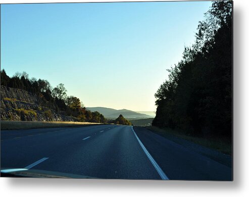 Road Metal Print featuring the photograph Driving Through the Mountains of Alabama by Verana Stark