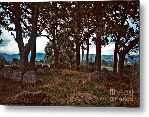 Stone Metal Print featuring the photograph Druid Circle Inverness Scotland by Pete Klinger