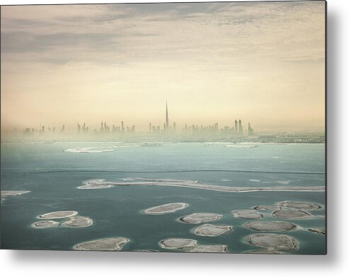 Arabia Metal Print featuring the photograph Dubai Downtown Skyscrapers And Office by Leopatrizi