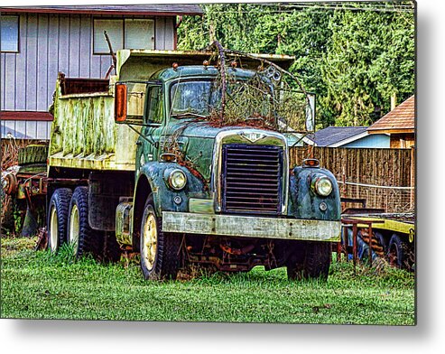 International Metal Print featuring the photograph Dump truck by Ron Roberts