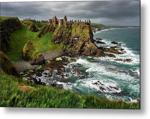 Tranquility Metal Print featuring the photograph Dunluce Castle, Northern Ireland by Andrea Pistolesi