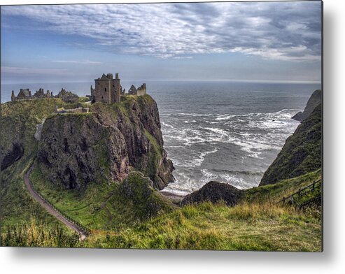 Scotland Metal Print featuring the photograph Dunnottar Castle and the Scotland Coast by Jason Politte