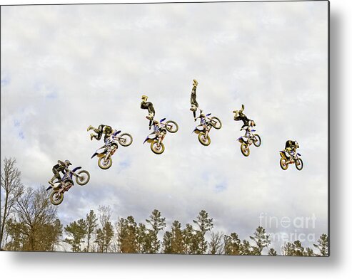I Shot These Amazing Images Of These Guys For Them As They Were Flying High At Durhamtown Plantation. Hey Guys Metal Print featuring the photograph Durhamtown Platation Composite Image Scotty by Reid Callaway