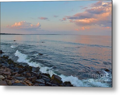 Ocean Metal Print featuring the photograph Dusk by the Sea by Tammie Miller