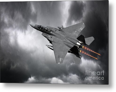 F-15 Eagle Metal Print featuring the digital art Eagle Power by Airpower Art