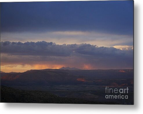Sunset Metal Print featuring the photograph Early Monsoon Sunset over San Francisco Peaks by Ron Chilston