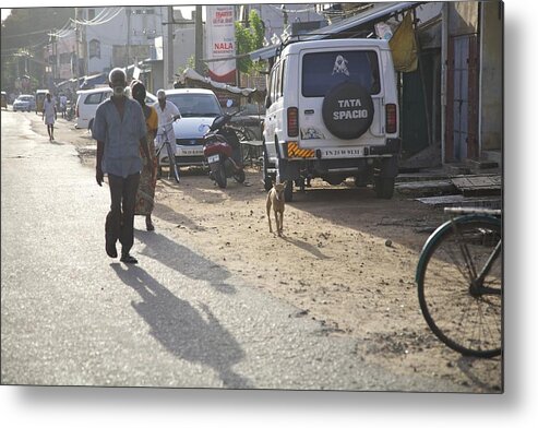 India Metal Print featuring the photograph Early Morn Dusty Street by Lee Stickels