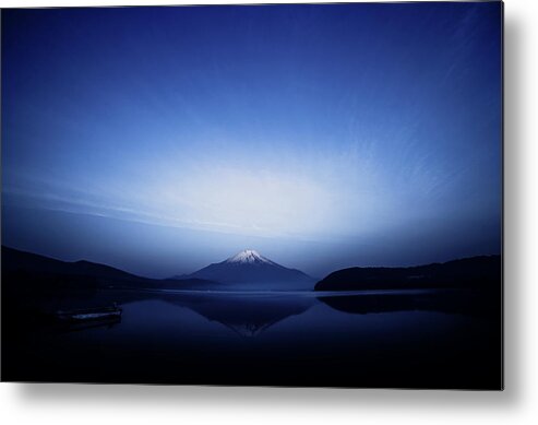 Blue Metal Print featuring the photograph Early Morning Blue Symbol by Takashi Suzuki