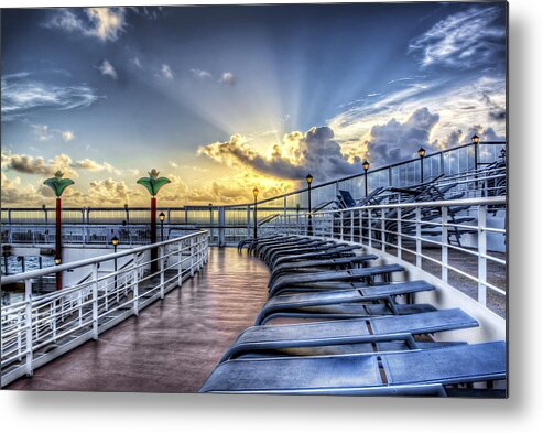 Beautiful Metal Print featuring the photograph Early Morning Sun Rays by Maria Coulson