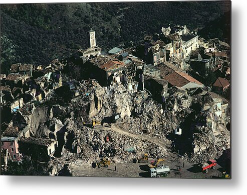 1980 Metal Print featuring the photograph Earthquake Damage, Italy by Gianni Tortoli
