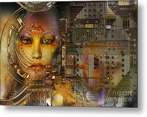 Electric Metal Print featuring the digital art Electric Guitar by Shadowlea Is