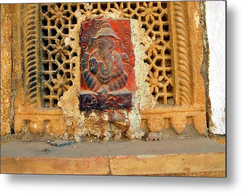 Ganesh Metal Print featuring the photograph Elephant God by Henry Kowalski