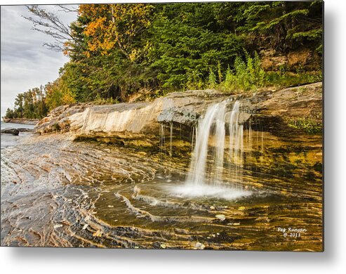 Miner's Beach Metal Print featuring the photograph Elliott Falls by Peg Runyan