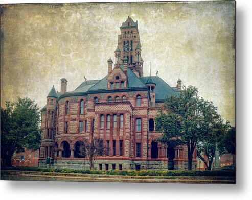 Courthouse Metal Print featuring the photograph Ellis County Courthouse by Joan Carroll