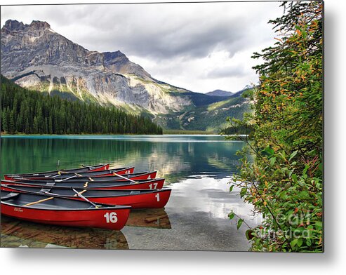 Landscape Metal Print featuring the photograph Emerald Lake Yoho National Park by Teresa Zieba