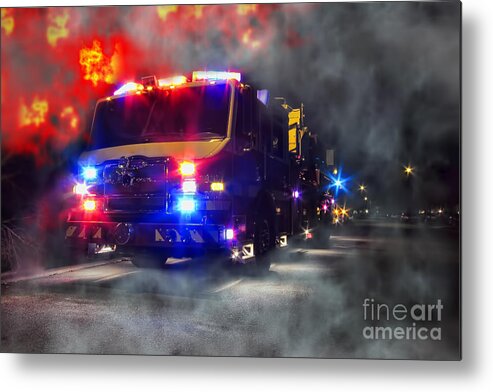 Fire Metal Print featuring the photograph Emergency by Olivier Le Queinec