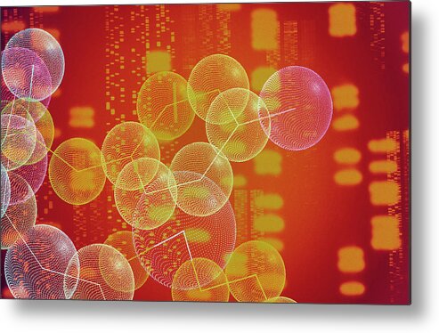 Brain Peptide Metal Print featuring the photograph Encephalin Peptide by Alfred Pasieka/science Photo Library