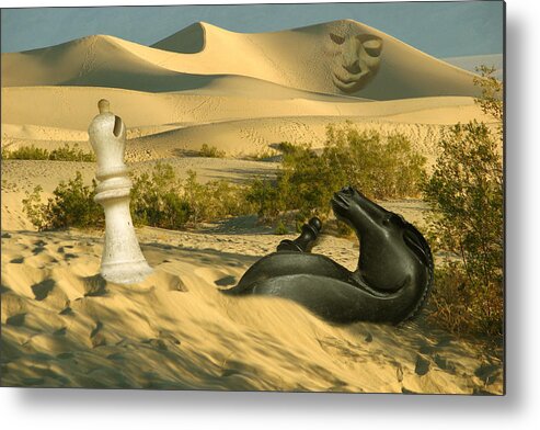 Chess Metal Print featuring the digital art Endgame by Lisa Yount