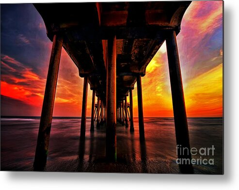 Beach Metal Print featuring the photograph Endless Sunset by Peter Dang