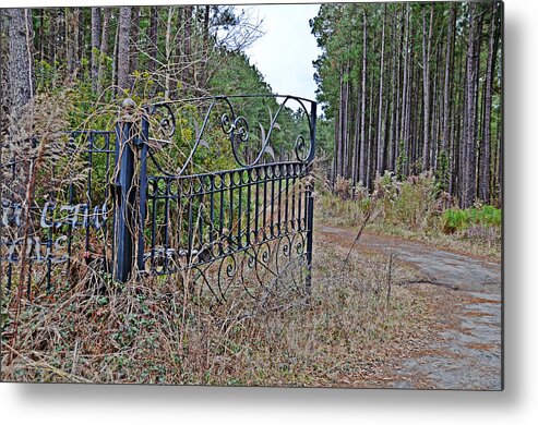 Gate Metal Print featuring the photograph Enter at Your Own Risk by Linda Brown