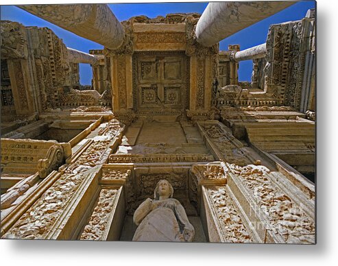 Archeology Metal Print featuring the photograph Ephesus Library Turkey by Craig Lovell