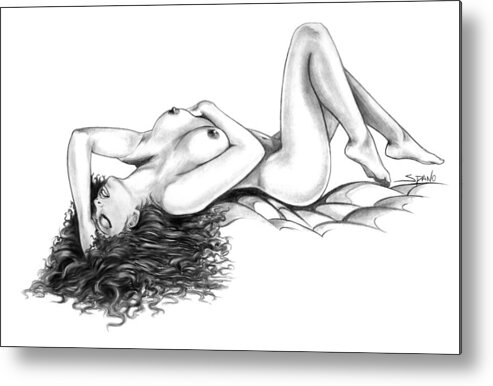 Spano Metal Print featuring the drawing Erotic Dreams by Spano by Michael Spano