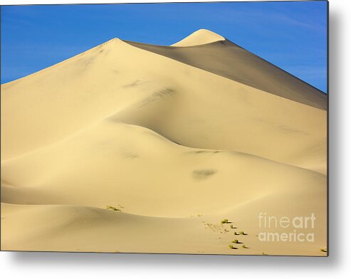 00431196 Metal Print featuring the photograph Eureka Dunes in Death Valley #2 by Yva Momatiuk John Eastcott