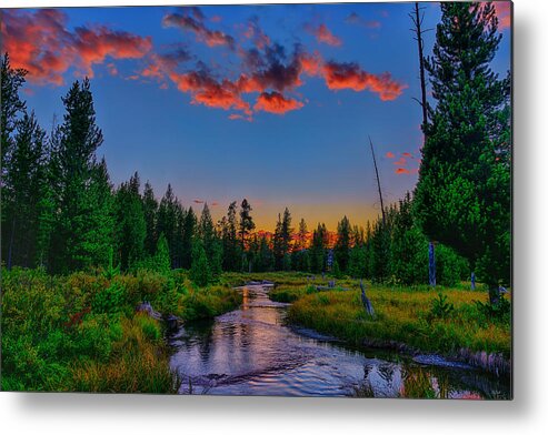 Evening Metal Print featuring the photograph Evening On Lucky Dog Creek by Greg Norrell
