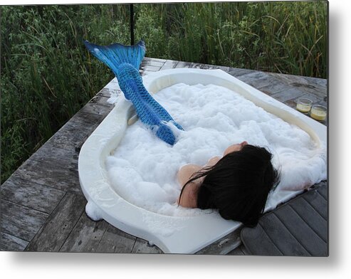 Lucky Cole Mermaid Photography Metal Print featuring the photograph Everglades City Florida Mermaid 001 by Lucky Cole