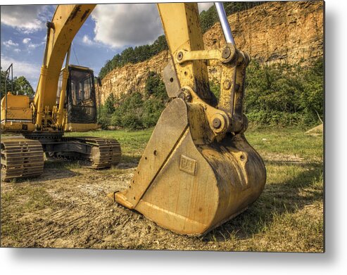Excavator Metal Print featuring the photograph Excavator at Big Rock Quarry - Emerald Park - Arkansas by Jason Politte