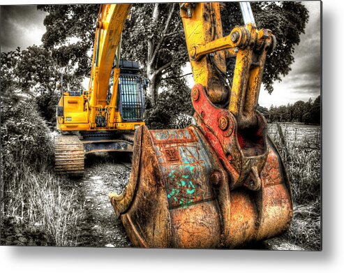 Excavator Metal Print featuring the photograph Excavator by Mal Bray