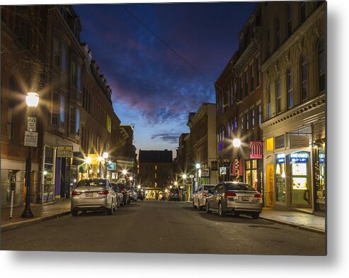 Portland Metal Print featuring the photograph Exchange Street Portland Maine by Colin A Chase