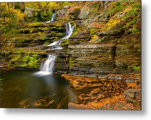 Childs Park Metal Print featuring the photograph Factory Falls by Mark Rogers