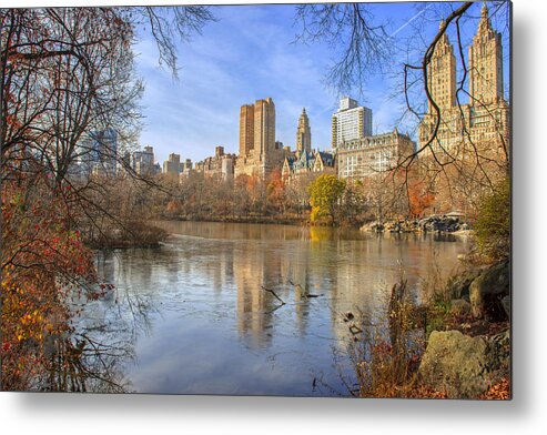 Ny Central Park Metal Print featuring the photograph Fall Afternoon At Central Park by Tim Reaves