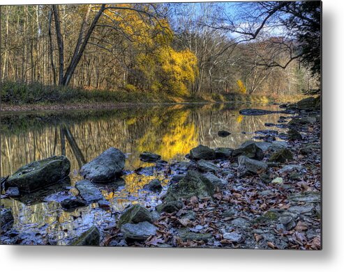 River Metal Print featuring the photograph Fall along the Scenic River by David Dufresne
