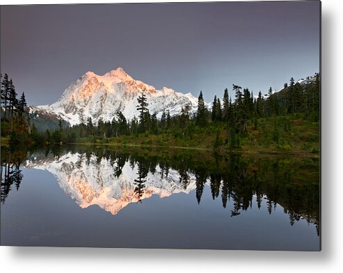 Mount Shuksan Metal Print featuring the photograph Fall at Mount Shuksan by Michael Russell