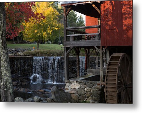 Leaves Metal Print featuring the photograph Fall at the Weston Mill by Vance Bell