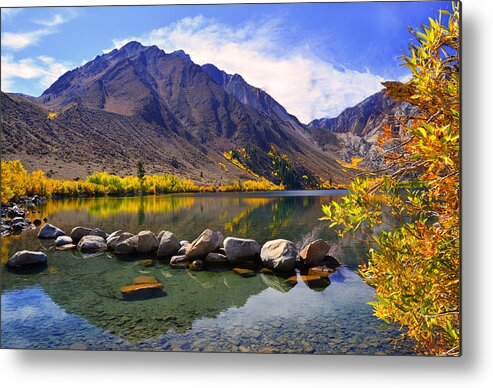Fall Metal Print featuring the photograph Fall Colors at Convict Lake by Lynn Bauer