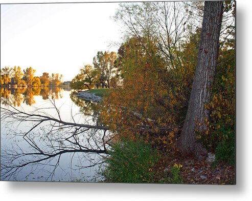 Lake Metal Print featuring the photograph Fall Evening on Silver Lake by Ellen Tully