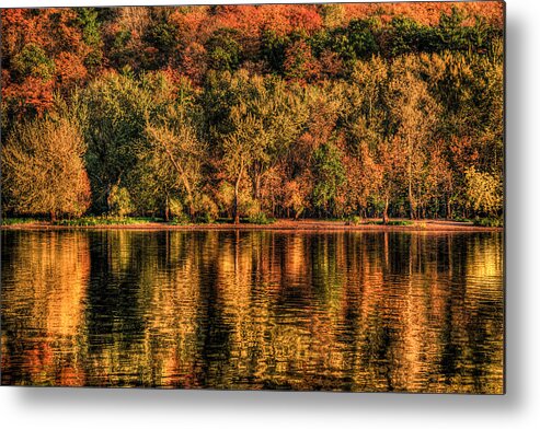 St. Croix River Metal Print featuring the photograph Fall Foliage by Adam Mateo Fierro